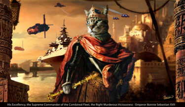 Digital Arts titled "Bonnie Emperor Seba…" by Moreno Franco, Original Artwork, Digital Print