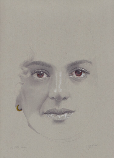 图画 标题为“"Leila Slimani (01:…” 由Walter Roos, 原创艺术品, 铅笔