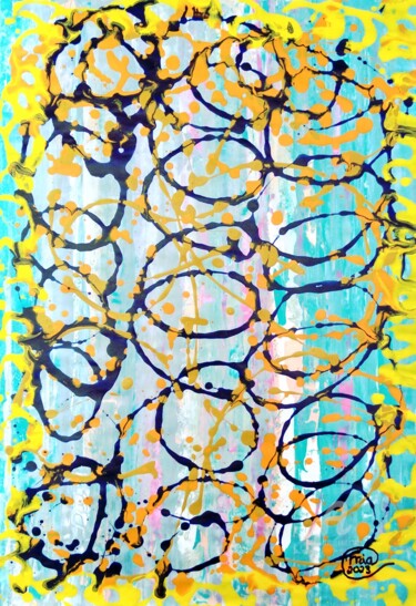 Pollock Inspired Collection n.81 by Mia Phlor Painting titled "Pollock Inspired Co…" by Mia Phlor, Original Artwork, Acrylic
