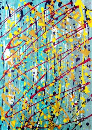 Pollock Inspired Collection n.85 by Mia Phlor Painting titled "Pollock Inspired Co…" by Mia Phlor, Original Artwork, Acrylic