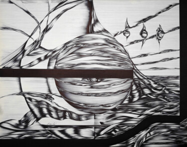 图画 标题为“Projections” 由Aw Cerde, 原创艺术品, 圆珠笔