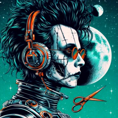 Digital Arts titled "Edward Scissorhands…" by Otis Porritt, Original Artwork, 2D Digital Work