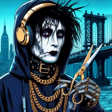 Digital Arts titled "DJ SCISSORHANDS 6" by Otis Porritt, Original Artwork, 2D Digital Work