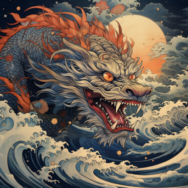제목이 "Dragon mitologico c…"인 디지털 아트 Mark Eting로, 원작, AI 생성 이미지