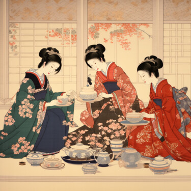 제목이 "Ceremonia del Té. A…"인 디지털 아트 Mark Eting로, 원작, AI 생성 이미지