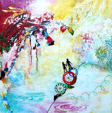 绘画 标题为“Innere Balance” 由Blanka Mandel, 原创艺术品, 丙烯 安装在木质担架架上