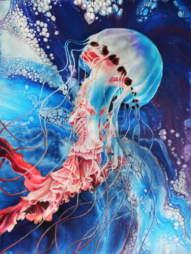 Painting titled "Pinkpain" by Daniil Chernenko, Original Artwork, Oil Mounted on Wood Stretcher frame