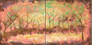 Painting titled ""Autumn Forest"" by Evgeny Shaparin (Johnrusart), Original Artwork, Acrylic
