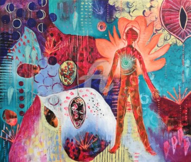 Painting titled "Quantum leap" by Anne Maury, Original Artwork, Acrylic