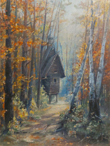 Peinture intitulée "October" par Folia Menthae, Œuvre d'art originale, Huile Monté sur Carton