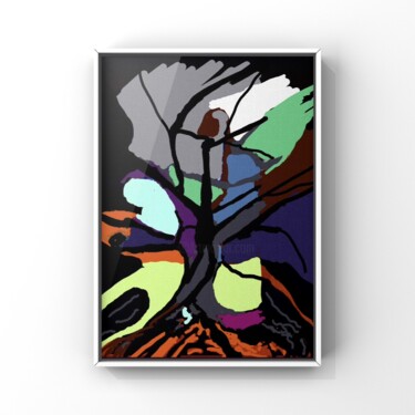 Digitale Kunst mit dem Titel "Arbre4" von Rossi Roberto, Original-Kunstwerk, 2D digitale Arbeit