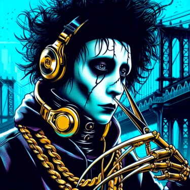 数字艺术 标题为“DJ SCISSORHANDS 3” 由Otis Porritt, 原创艺术品, 2D数字工作