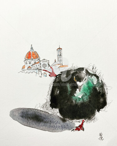 ''The Story of Twist, 1 ''(Original)(Florence, Italia) 绘画 标题为“''The Story of Twis…” 由Elodie M. Richard, 原创艺术品, 水彩