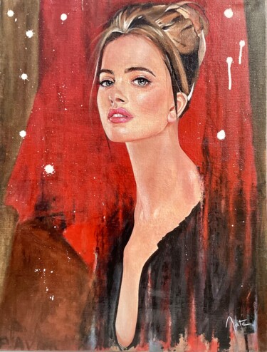 Peinture intitulée "Je vous vois - Port…" par Mate13, Œuvre d'art originale, Acrylique Monté sur Châssis en bois