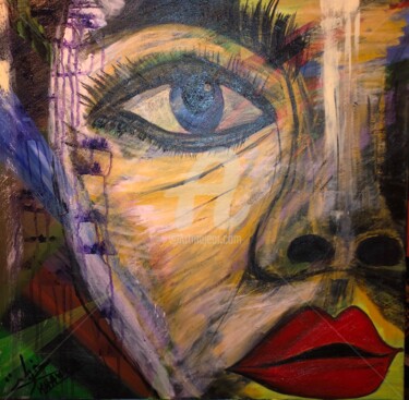 Peinture intitulée "Self" par Khawla Ben, Œuvre d'art originale, Huile