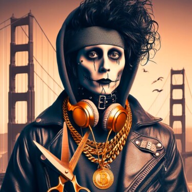 Digital Arts titled "SCISSORHANDS 12" by Otis Porritt, Original Artwork, Digital Painting