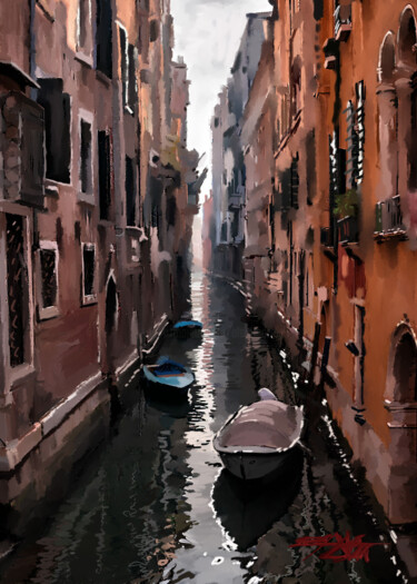 N°920 Venezia Peinture intitulée "N°920 Venezia" par Alexandre Dumitrescu, Œuvre d'art originale, Huile
