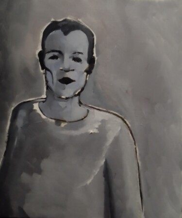 Peinture intitulée "homme sage" par Olivier Leclercq (oyans), Œuvre d'art originale, Huile