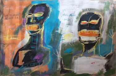 Painting titled "" le monde amère.."…" by Sam Keusseyan, Original Artwork, Acrylic