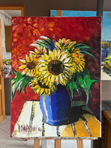 Peinture intitulée "Bouquet de tourneso…" par David Marchal, Œuvre d'art originale, Acrylique