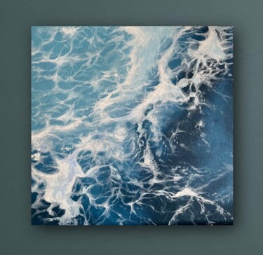 Painting titled "Serene tides" by Kate Samsoniuk, Original Artwork, Oil