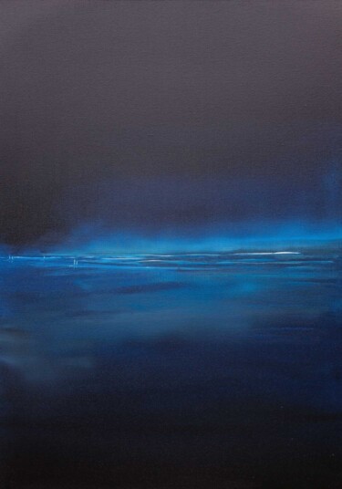 Malerei mit dem Titel "Midnight Solitude" von Sophia Kühn, Original-Kunstwerk, Acryl