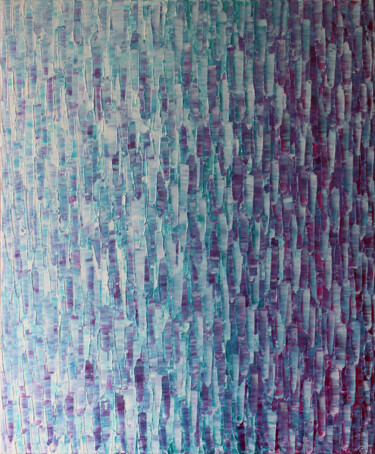 Fondu couleur blanc bleu violet Schilderij getiteld "Fondu couleur blanc…" door Jonathan Pradillon, Origineel Kunstwerk, Acryl Gemonteerd op Frame voor hout…