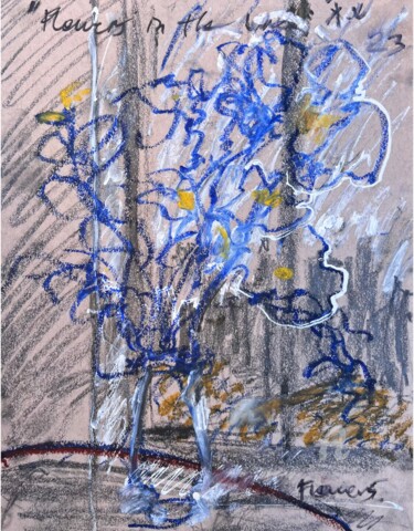 图画 标题为“Flowers in the Wind…” 由Jake Sheykhet, 原创艺术品, 粉彩