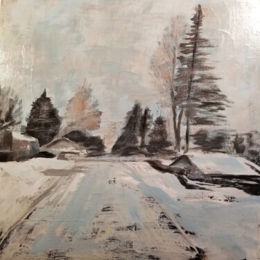 Painting titled "My Winter" by Anya Komaristaia, Original Artwork, Acrylic