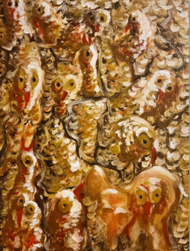 Peinture intitulée "Corujas" par Don M. Vargas, Œuvre d'art originale, Acrylique