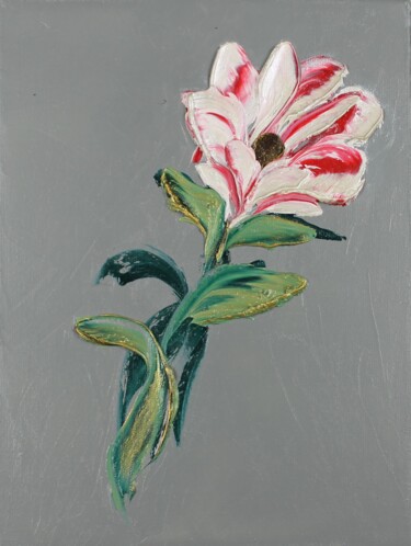Peinture intitulée "Abstract Flower 340…" par Irene Ba, Œuvre d'art originale, Huile Monté sur Châssis en bois