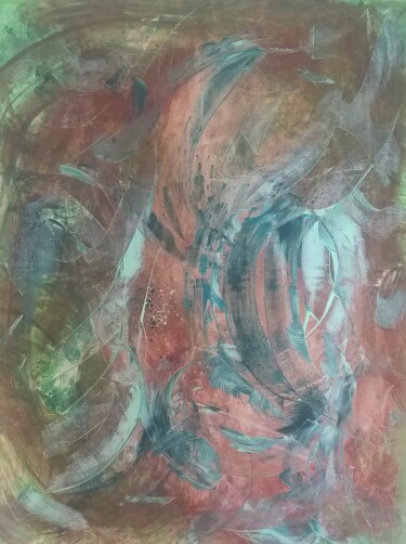 Painting titled "Couleur" by Rackel, Original Artwork, Acrylic