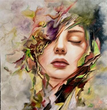 绘画 标题为“Girl of nature” 由Nadia Eidehlouei, 原创艺术品, 油