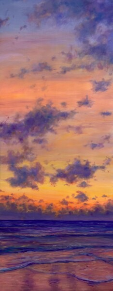 绘画 标题为“Purple flames.” 由Anna Evtushenko, 原创艺术品, 油