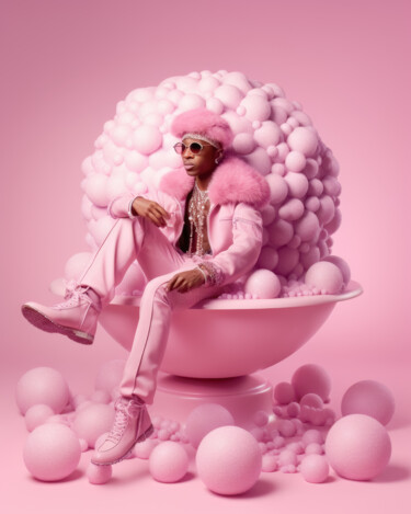 数字艺术 标题为“Pink Daddy 3” 由Jean Luc Michon, 原创艺术品, AI生成的图像