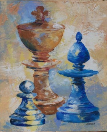 Peinture intitulée "Lui, pour nous?" par Anne-Frédérique Ferret, Œuvre d'art originale, Autre