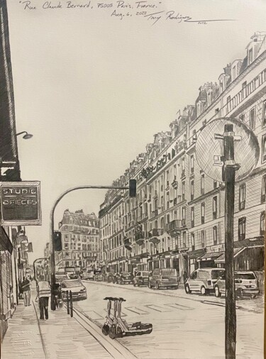 제목이 "Drawings from Paris…"인 그림 Tony Rodriguez(Juan Antonio Rodriguez Ol로, 원작, 연필