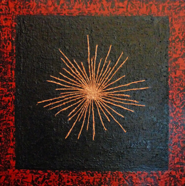KORDHENATON Schilderij getiteld "KORDHENATON" door Sandrine Bollaert (CALIZ), Origineel Kunstwerk, Olie Gemonteerd op Frame voor houten…