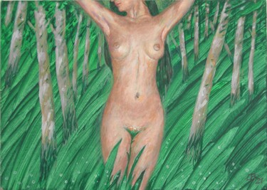 Morning dew Painting titled "Morning dew" by Valerii Oliinyk, Original Artwork, Acrylic