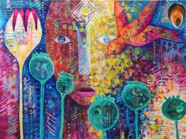 "Souffle de lumière…" başlıklı Tablo Anne Maury tarafından, Orijinal sanat, Akrilik