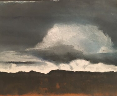 Painting titled "49 - temps lourd" by Jean Deslus, Original Artwork, Acrylic Mounted on Wood Stretcher frame