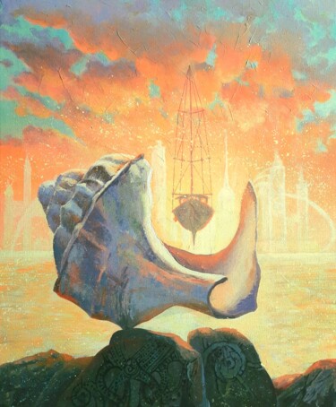 Malerei mit dem Titel "Тime of weightlessn…" von Iryna Makhovska, Original-Kunstwerk, Acryl