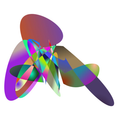 数字艺术 标题为“Random Curve Shape…” 由Jeb Gaither, 原创艺术品, 2D数字工作
