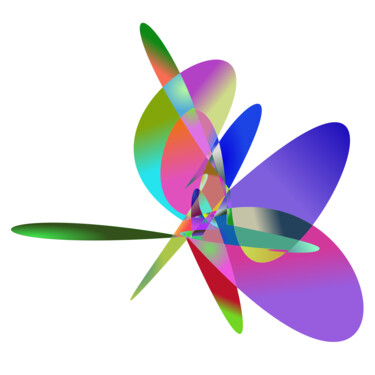 数字艺术 标题为“Random Curve Shape…” 由Jeb Gaither, 原创艺术品, 2D数字工作