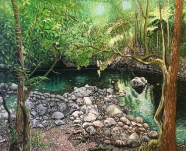 Peinture intitulée "Cascades Délices op…" par Ami, Œuvre d'art originale, Huile