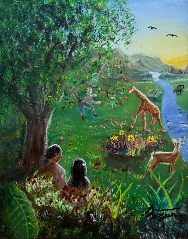 "Earth Creatures" (Day 6) Schilderij getiteld ""Earth Creatures" (…" door Andrew Troyer, Jr, Origineel Kunstwerk, Olie