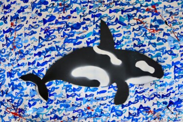 绘画 标题为“Orcinus Orca” 由Daniel Knopfhart, 原创艺术品, 丙烯
