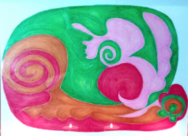 "Hope 2" başlıklı Resim Konchedras tarafından, Orijinal sanat, Pastel Ahşap Sedye çerçevesi üzerine monte edilmiş