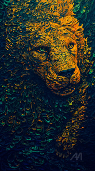 数字艺术 标题为“Lion” 由Artcypia, 原创艺术品, AI生成的图像