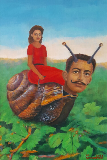 绘画 标题为“salvador dali and g…” 由Nikola Golubovski, 原创艺术品, 丙烯